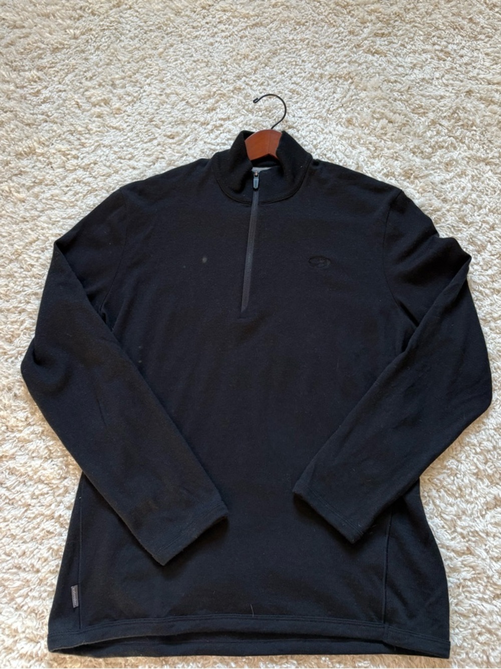 Black Icebreaker Quarter Zip Sweater